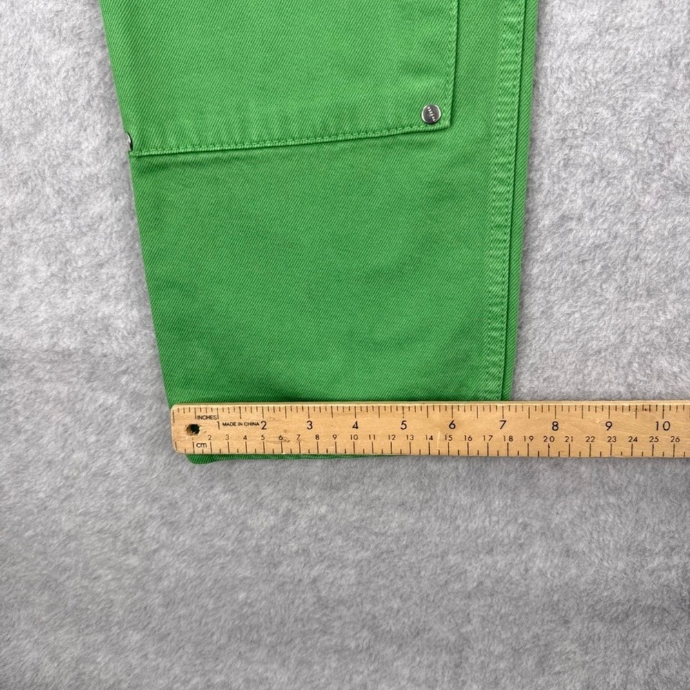 Mechali Jeans Womens Small Green Double Knee Carpenter Embroidered Streetwear - Picture 5 of 14